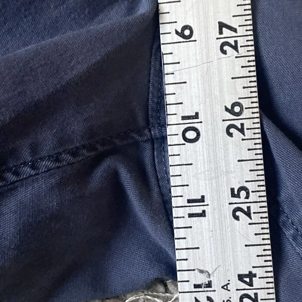 Faherty Chino Shorts Blue Organic Cotton/Tencel Bermuda Shorts Mem's Sz 33